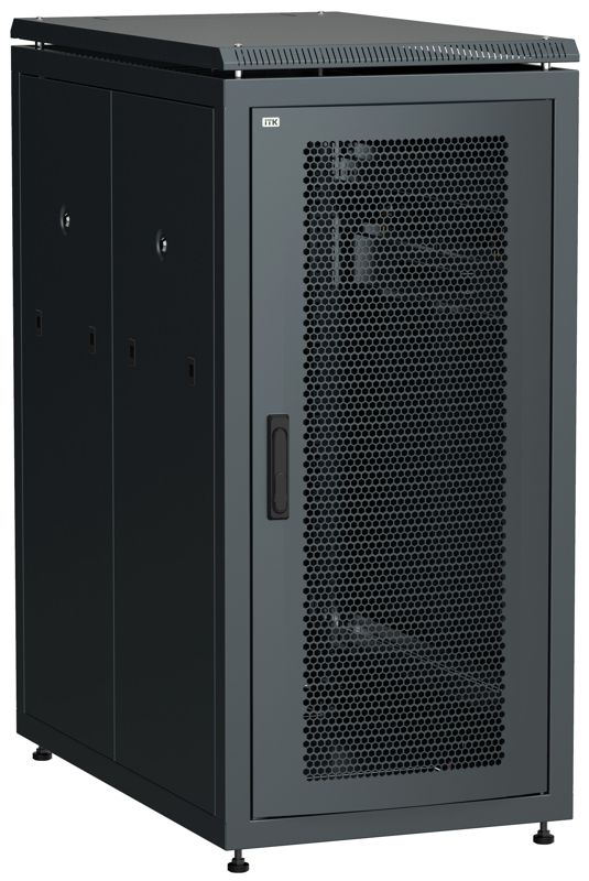 Шкаф сетевой LINEA N 24U 800х1000мм перфорир. передн. дверь; задн. перфорир. чер. ITK LN05-24U81-PP