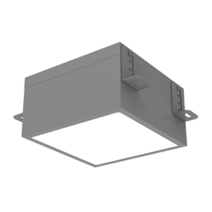 Светильник светодиодный DL-Grill для потолка Грильято 200х200 15Вт 4000К 186х186х80 IP54 встраив. RAL7045 сер. муар VARTON V1-R0-70810-10000-5401540