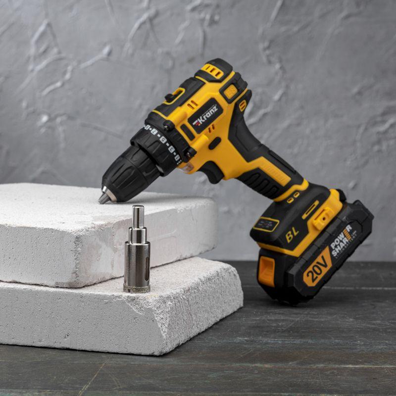 Коронка алмазная 22мм по керамограниту с центровочным сверлом Kranz KR-92-0007