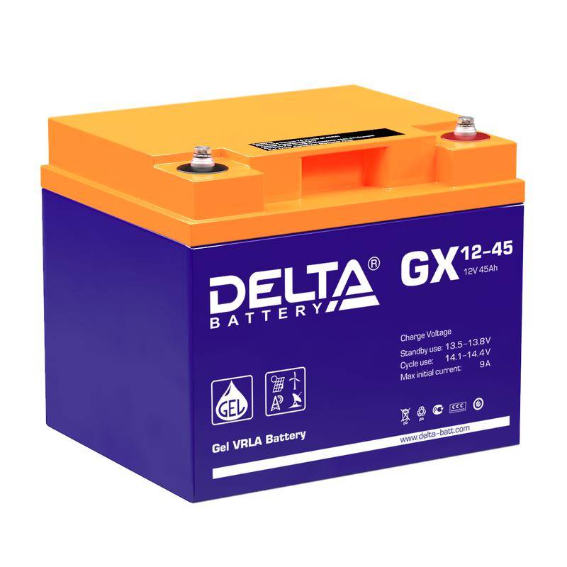 Аккумулятор GEL 12В 45А.ч 197х165х170 GX 12-45 Delta 4614010170014