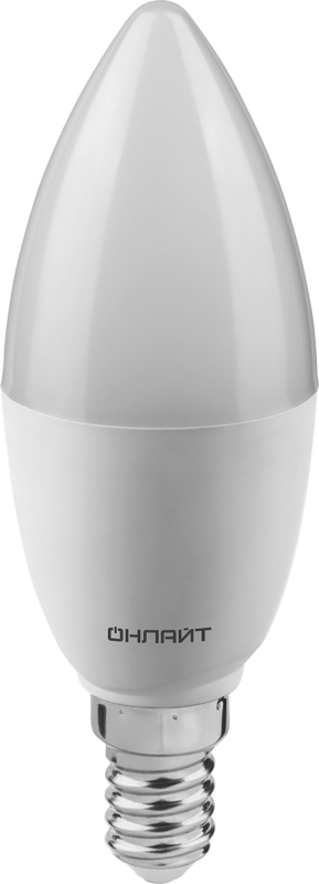 Лампа светодиодная 90 054 OLL-C37-12-230-2.7K-E14-FR 12Вт свеча 2700К тепл. бел. E14 1200лм 176-264В ОНЛАЙТ 90054