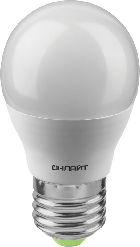 Лампа светодиодная 90 065 OLL-G45-12-230-6.5K-E27-FR 12Вт шар 6500К холод. бел. E27 1200лм 176-264В ОНЛАЙТ 90065