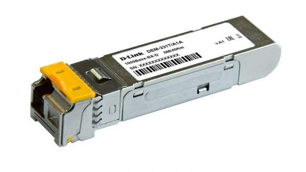 Трансивер SFP 331T/40KM/B1A WDM с 1 портом 1000Base-BX-D (Tx:1550 нм Rx:1310 нм для одномод. оптич. кабеля (до 40км) D-Link 1872774