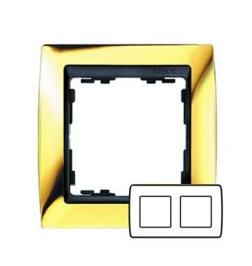 Рамка 2-м Simon82 зол./графит Simon 82824-66