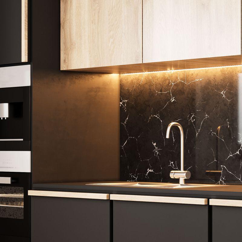 Лента светодиодная Basic 2835/120-SMD 14.4Вт/м 3000К тепл. бел. IP20 1400лм/м 12В 8мм (уп.2м) GAUSS BT080