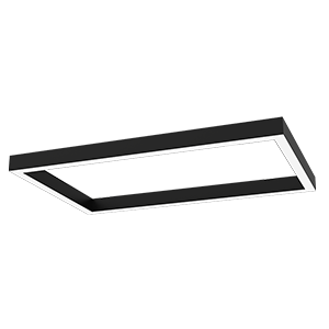 Светильник светодиодный Х-line 1070х575х100 90Вт 4000К 9000лм прямоугол. подвесной с опаловым рассеив. RAL9005 черн. муар VARTON V1-R0-9R828-02OP0-4009040