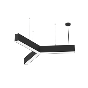 Светильник светодиодный Х-line 790х912х100 30Вт 4000К 3300лм Y-образ. с опаловым рассеив. RAL9005 черн. муар торцевые крышки (4шт) VARTON V1-R0-9Y823-02OP0-4003040