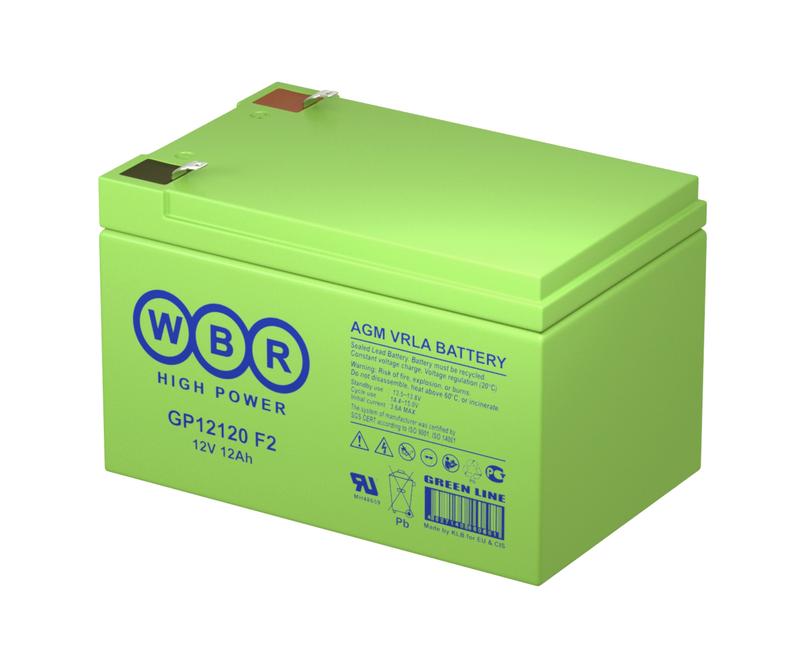 Аккумулятор 12В 12А.ч WBR GP12120 F2 WBR