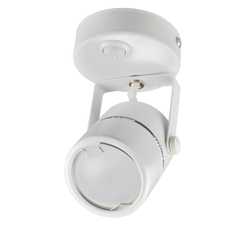 Светильник декоративный DLC-S612 GU10/B WHITE Sotto GU10 накладной без лампы выкл. на корпусе метал. бел. Fametto UL-00009419