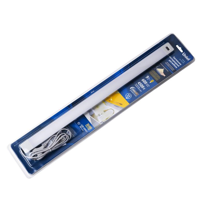 Светильник светодиодный ULI-F45-9W/4500K/DIM SENSOR IP20 SILVER 600лм для мебели 600х35х16мм Uniel UL-00008281