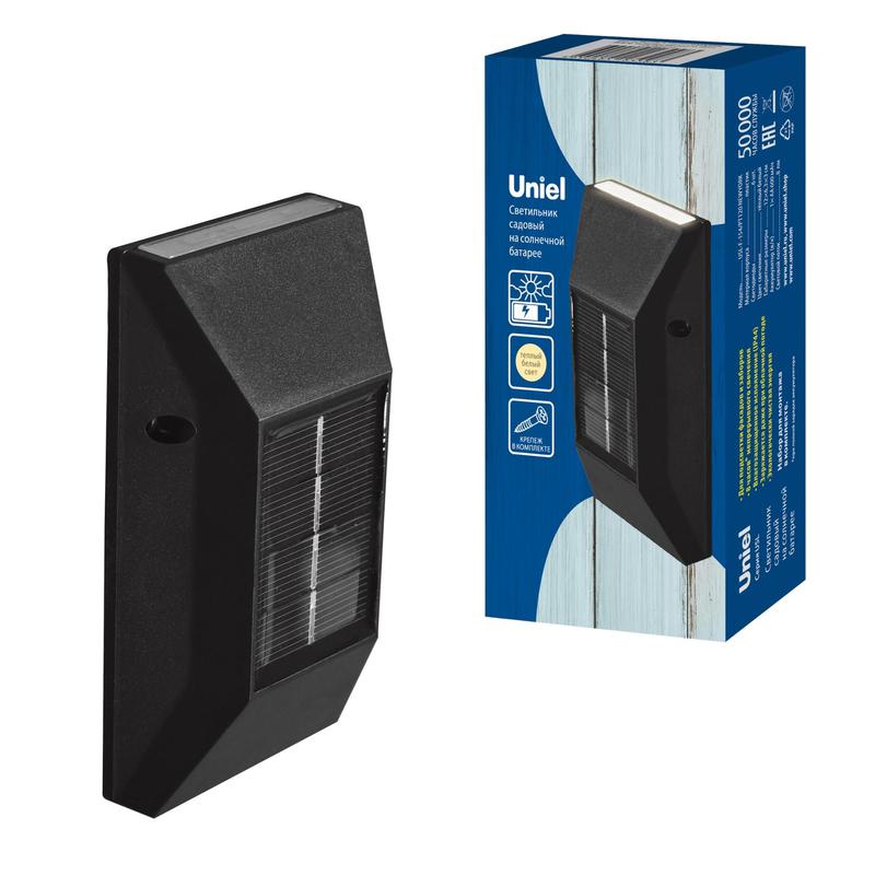 Светильник USL-F-154/PT120 NEWYORK 6LED бел. свет 1хAA настенный на солнечной батарее Ni-Mh аккум. в компл. IP44. Uniel UL-00009370