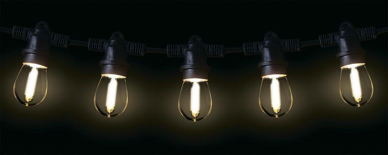 Гирлянда уличная "Белт-лайт" PBL-S60/L18+1.5 Black E27 IP65 18м 60ламп 1.5м шнур соедин. в линию max750Вт (лампы не в компл.; возможно использов. с фитолампами в теплице) Pro JazzWay 5040588A