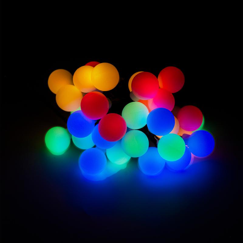 Светильник светодиодный SLR-G07-30M садовый; гирлянда матов. шарики мультицвет солнечная батарея ФАZА 5040847