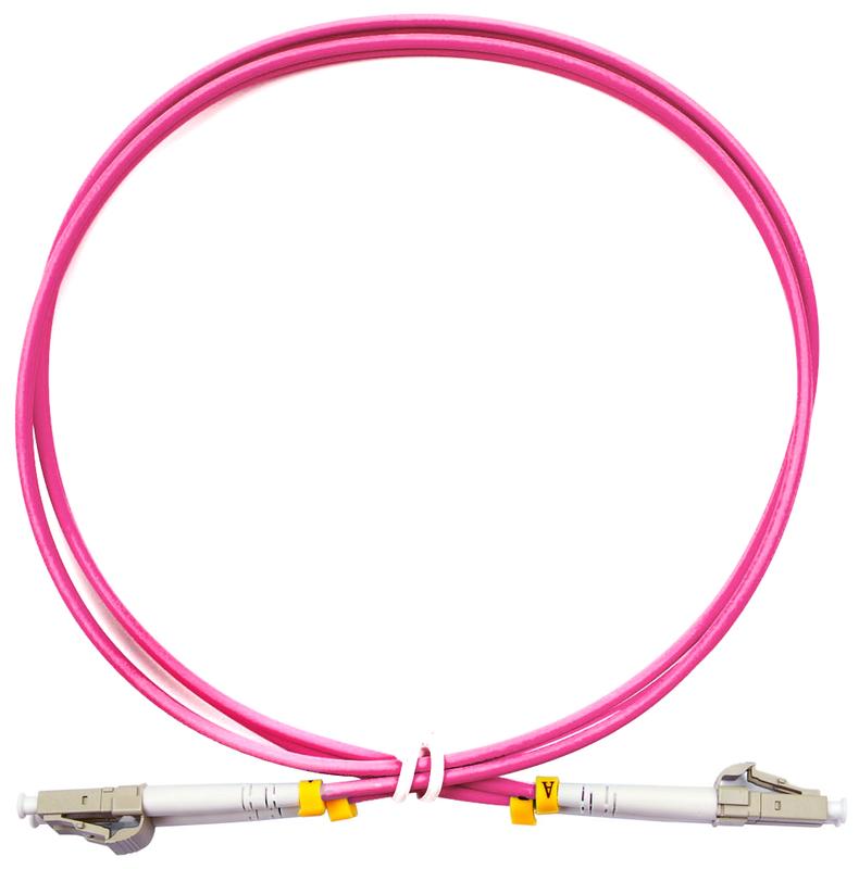 Шнур оптический FOP-50-OM4-LC-LC-1.5m duplex LC-LC 50/125мм OM4 1.5м LSZH Cabeus 9101c