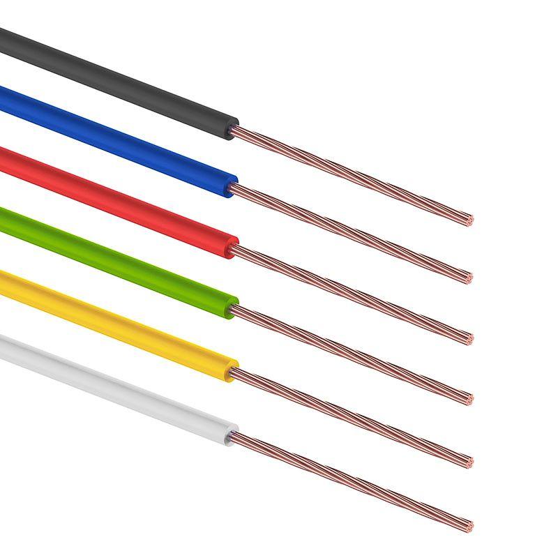 Набор автопровода "Радуга" 1х2.5мм 6 цветов (бел.; жел.; зел.; красн.; син.; черн.) по 3м (уп.6шт) Rexant 01-6551