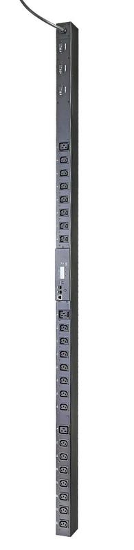 Блок распределения питания PRO 0U коммут/мониторинг 32/230 21 C13+3 C19 IEC 309 32 A 2P+E шнур 3м Eurolan 60A-67-56-24BL