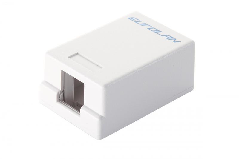 Коробка настенная 1-порт. бел. Eurolan 12B-00-01WT
