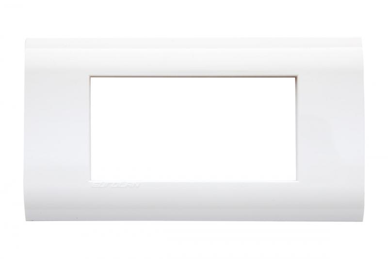 Рамка французский стандарт 4 модуля 45х22 5мм бел. Eurolan 16M-00-04WT