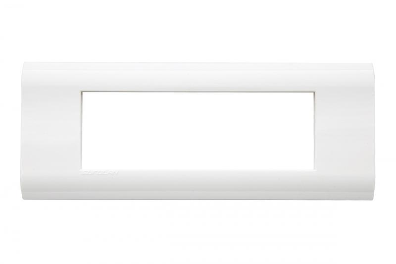 Рамка французский стандарт 6 модулей 45х22 5мм бел. Eurolan 16M-00-06WT