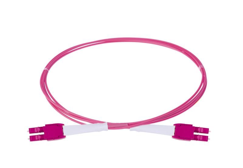 Шнур оптический HD OM4 дуплекс LC - дуплекс LC UNIBOOT PUSH-PULL 2м Eurolan 41B-40-LC-LC-02