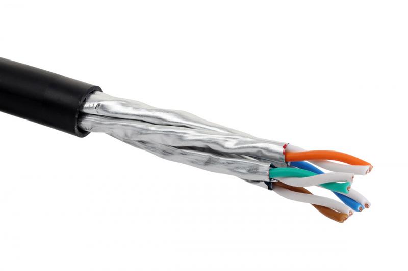 Кабель U/FTP кат.6A 4 пары нг(А)-HF индивид. экран.пары внешн./внутр. черн. (уп.500м) Eurolan 19C-TA-09BL-R500