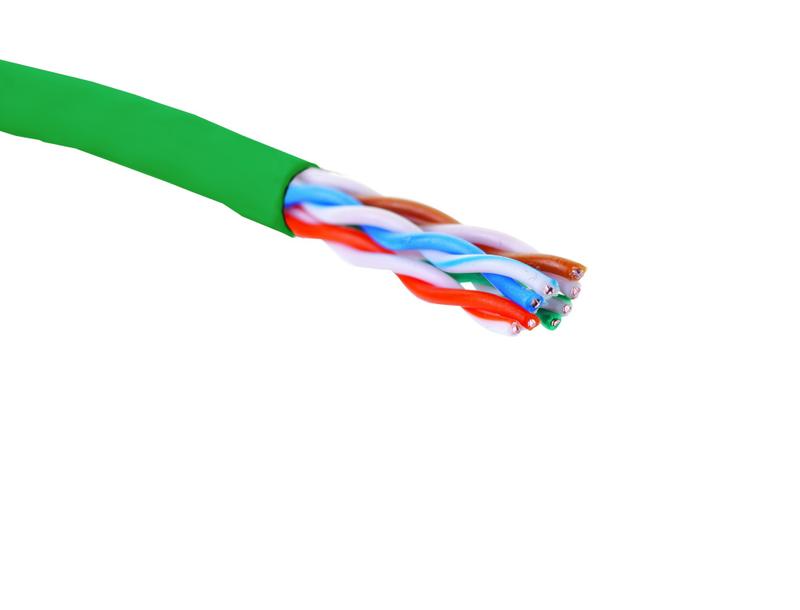 Кабель U/UTP кат.5E 4 пары 24 AWG нгA-HF внутр. прокладки зел. коробка (305м) Eurolan 19C-U5-12GR-B305
