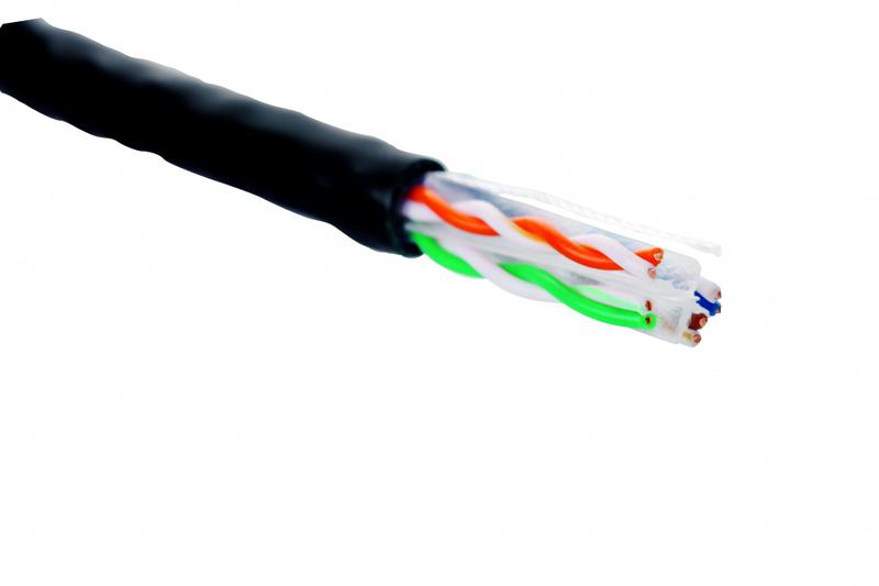 Кабель U/UTP кат.6 4 пары 23 AWG нг(А)-HF внутр. прокладки черн. (305м) (кор.) Eurolan 19C-U6-12BL-B305