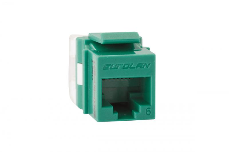 Модуль UTP кат.6 Keystone зел. Eurolan 16B-U6-03GR