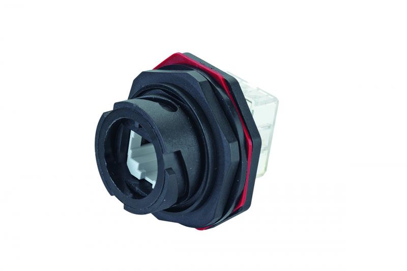 Модуль Industrial кат.5E UTP крышка черн. Eurolan 16B-U5-67BL