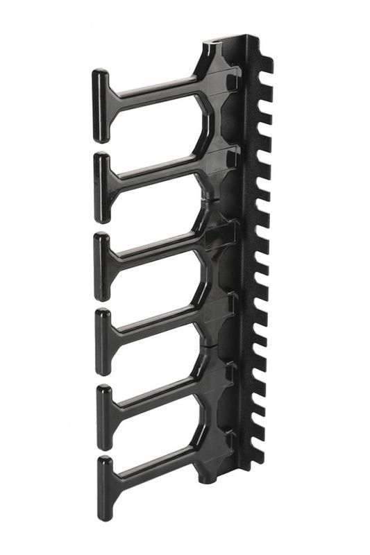 Организатор вертикальный Zero-U 6U с пластик. пальцами (уп.2шт) Eurolan 60A-18-06-16-09BL