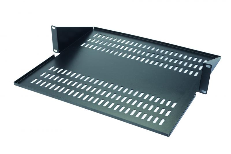 Полка консольная 2U до 15кг с центральным креплением Г=400мм Eurolan 60A-02-40-20BL