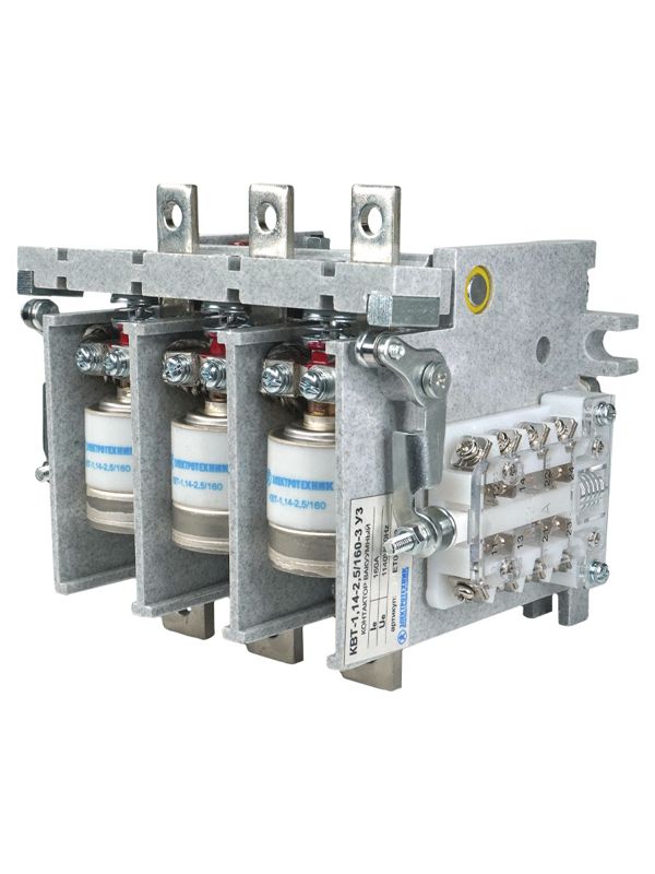 Контактор вакуумный КВТ-1.14-2.5/160-3 У3 3п кат. 220В 4НО+3НЗ IP00 без реле Электротехник ET002623