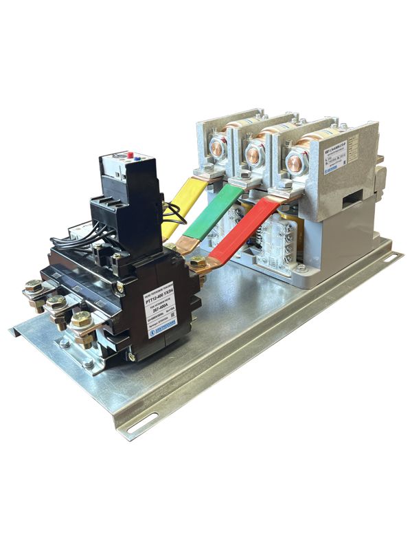 Контактор вакуумный КВТ-1.14-4/400-3 У3-Р 3п кат. 380В 4НО+3НЗ IP00 с реле РТТ12-400 267-400А Электротехник ET011629