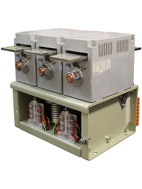 Контактор вакуумный КВТ-1.14-5/1250-3 У3 3п кат. 110В 4НО+3НЗ IP00 без реле Электротехник ET006379