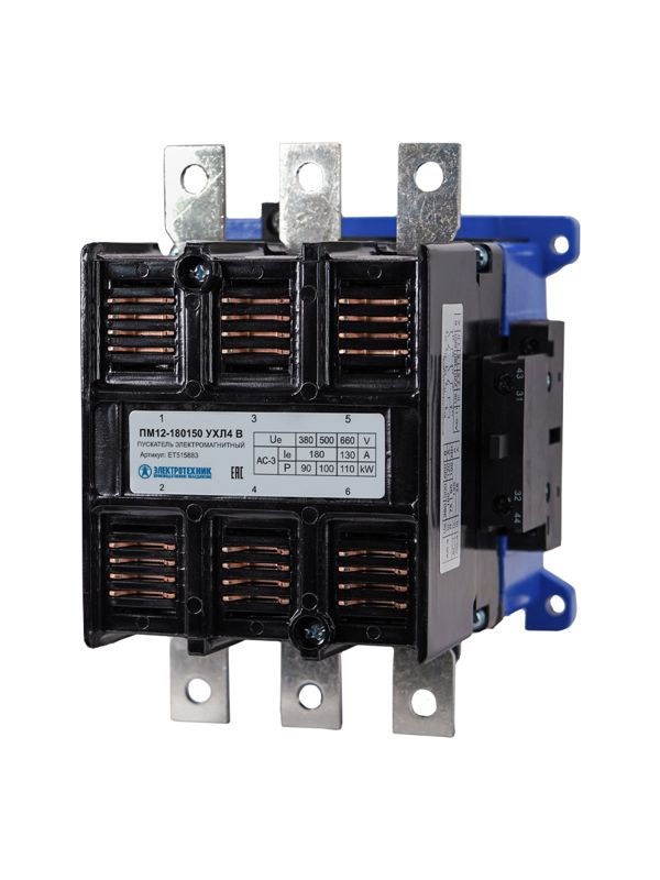 Пускатель ПМ12-180150 УХЛ4 В 180А кат. 380В AC 2НО+2НЗ IP20 без реле Электротехник ET515883
