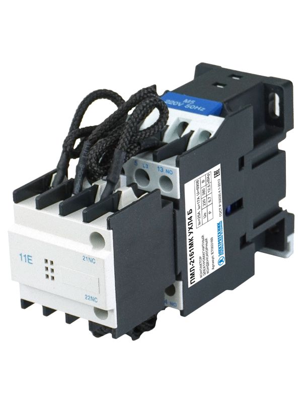Контактор ПМЛ-2161МК УХЛ4 Б 25А кат. 220В AC 1НЗ IP20 12.5кВАр Электротехник ET003169