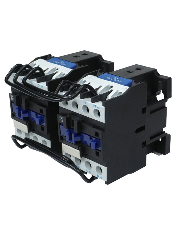 Пускатель реверсивный ПМЛ-2501 УХЛ4 Б 25А кат. 380В AC 2НЗ IP00 без реле Электротехник ET515401