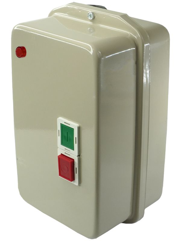 Пускатель электромагнитный ПМЛ-3230 УХЛ4 Б 40А 380В/50Гц AC 1НО+1НЗ IP54 нереверсивный с реле РТЛ-2055-2 30-40А в корпусе метал. с кнопками ПУСК + СТОП и сигнал. лампой Электротехник ET547069