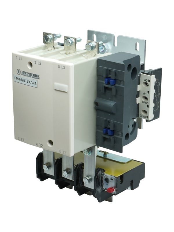 Пускатель электромагнитный ПМЛ-6200 УХЛ4 Б 160А 220В/50Гц AC 1НО IP00 нереверсивный с реле РТТ326 136-160А Электротехник ET011556