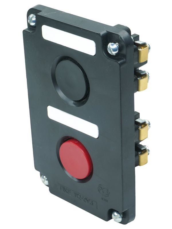 Пост управления ПКЕ 112-2 У3 10А 660В 2 элемента черн. и красн. цилиндр в нишу IP40 Электротехник ET519052