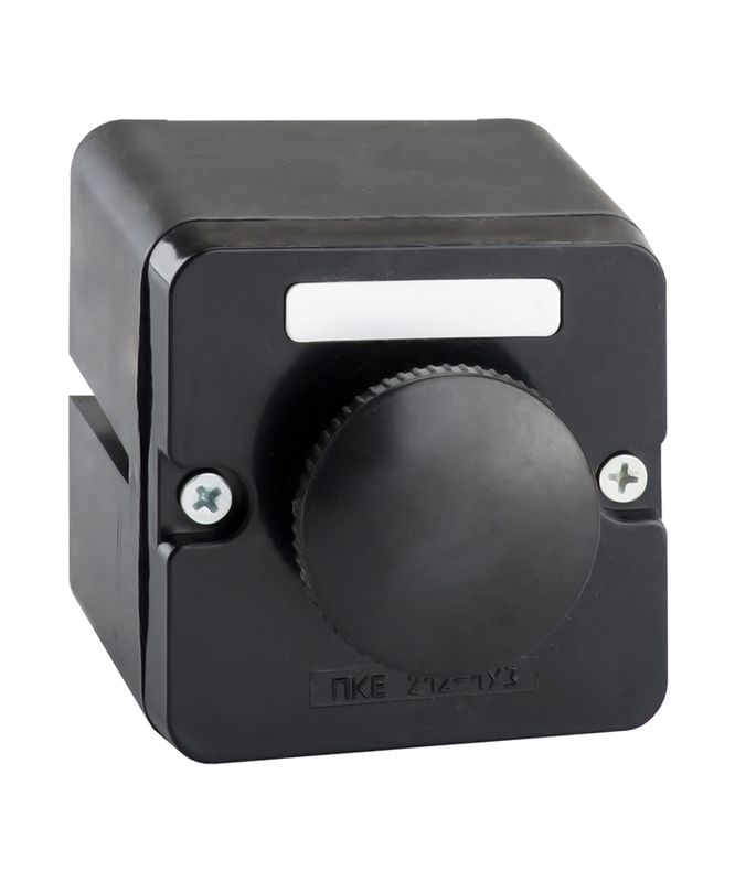 Пост управления ПКЕ 212-1 У3 10А 660В 1 элемент черн. гриб с фиксацией накладной IP40 Электротехник ET011069