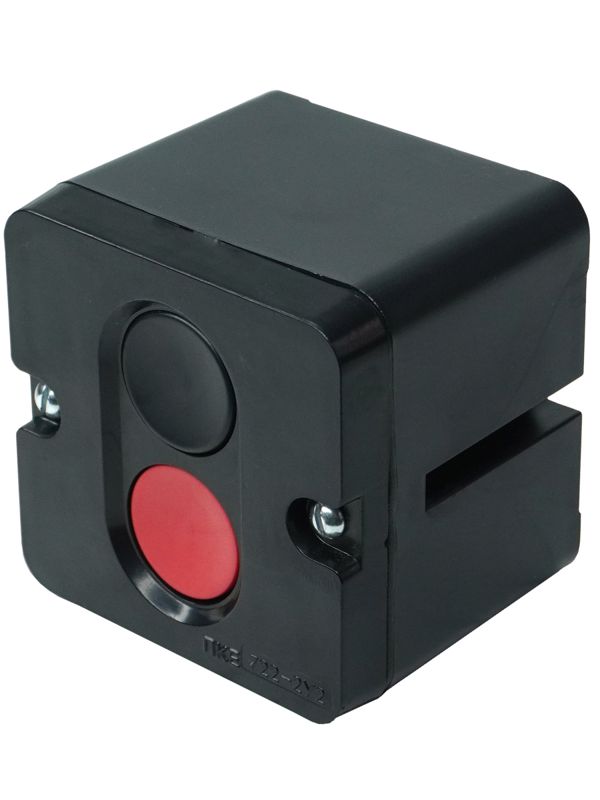 Пост управления ПКЕ 722 У2 10А 660В черн. и красн. цилиндр накладной IP54 Электротехник ET523352