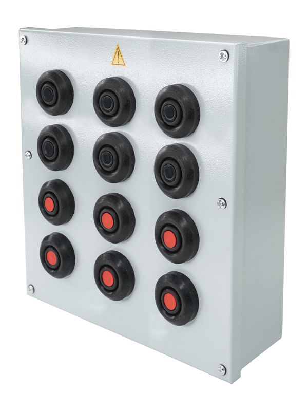 Пост управления ПКУ-15-21.341-54У2 (6хКЕ081/2(1з+1р) черн. + 6хКЕ081/2(1з+1р) красн. + PG-36) Электротехник ET008534