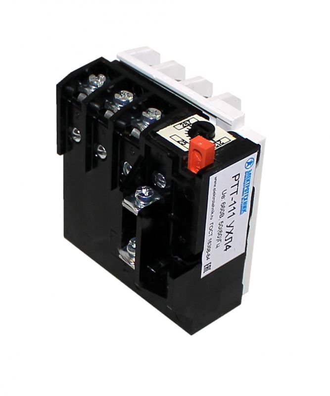 Реле электротепловое токовое РТТ-121 УХЛ4 25.0А 660В/50Гц 1р 21.2-28.7А ручной возврат Электротехник ET003524