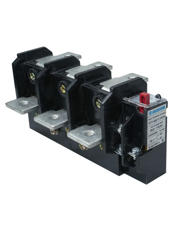 Реле электротепловое токовое РТТ-426 П УХЛ4 100А 85.0 - 115.0А 660В/50Гц 1з+1р ручной возврат IP00 Электротехник ET000319