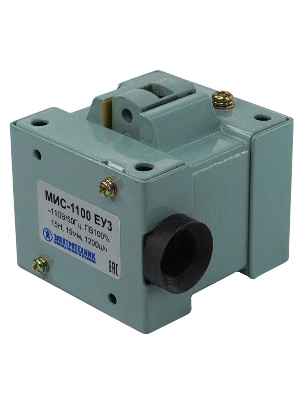 Электромагнит МИС-1100 ЕУ3 110В тянущее исп.ПВ 100% IP20 с жесткими выводами Электротехник ET502270