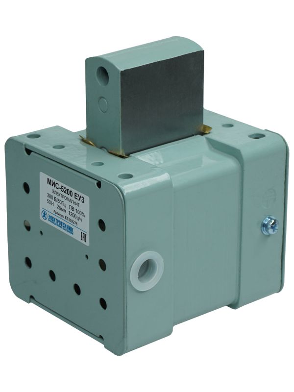 Электромагнит МИС-5200 МУ3 380В толкающее исп.ПВ 100% IP20 с гибкими выводами Электротехник ET502276