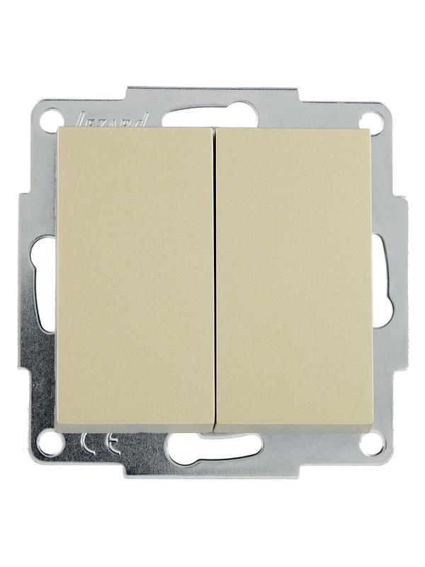 Выключатель 2-кл. СП Vesna механизм титан LEZARD 742-3788-101