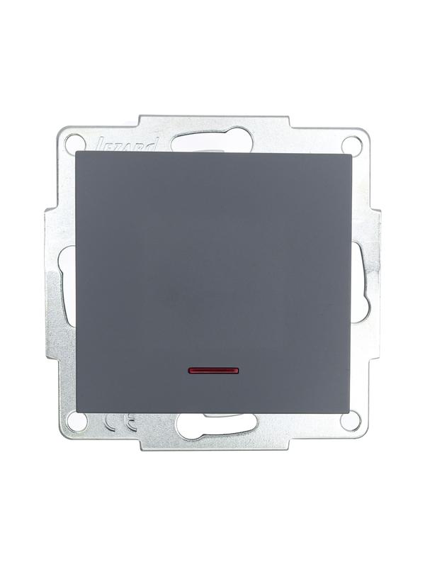 Выключатель 1-кл. СП Vesna с индикацией механизм графит. LEZARD 742-3488-111