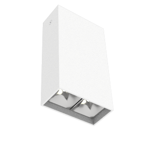 Светильник светодиодный DL-Box Reflect Multi 1х2 8Вт 3000К 80х40х150 накладной 35град.х75град. RAL9003 бел. муар VARTON V1-R0-00251-20L23-2000830